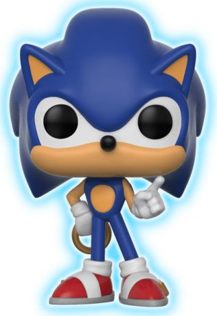 Figurine Funko Pop Sonic le Hérisson #283 Sonic avec Anneau - Brillant dans le noir