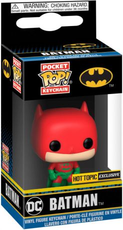 Figurine Funko Pop Batman [DC] Batman de Noël - Porte-clés