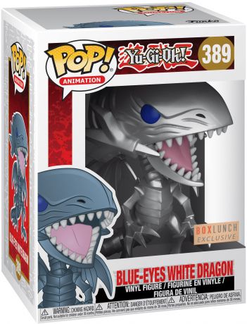 Figurine Funko Pop Yu-Gi-Oh! #389 Dragon Blanc aux Yeux Bleus - Métallique