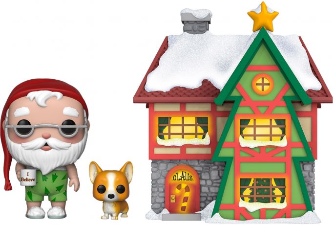 Figurine Funko Pop Peppermint Lane #01 Père Noël & Noix de Muscade avec Maison