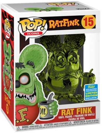 Figurine Funko Pop Rat Fink #15 Rat Fink - Chromé Vert