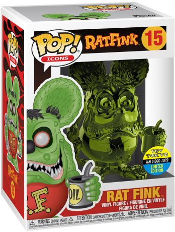 Figurine Funko Pop Rat Fink #15 Rat Fink - Chromé Vert