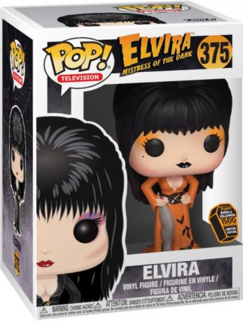Figurine Funko Pop Elvira, Maîtresse des Ténèbres #375 Elvira en Robe Orange