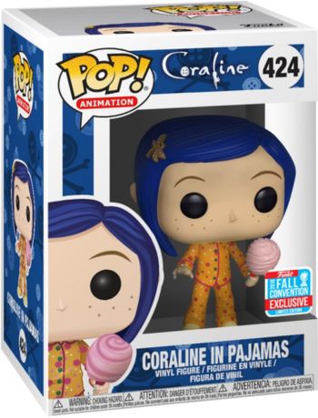 Figurine Funko Pop Coraline  #424 Coraline en Pyjamas avec Barbe à Papa