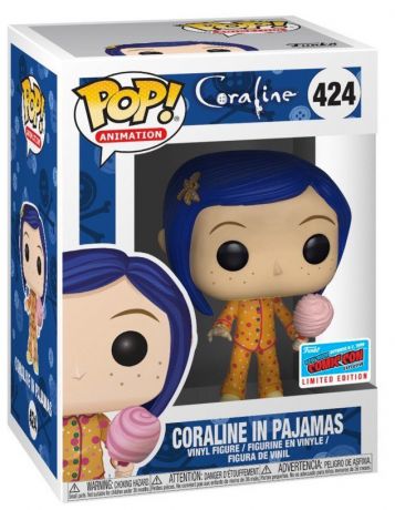 Figurine Funko Pop Coraline  #424 Coraline en Pyjamas avec Barbe à Papa