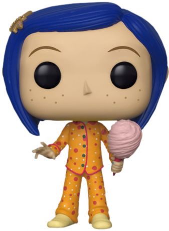 Figurine Funko Pop Coraline  #424 Coraline en Pyjamas avec Barbe à Papa