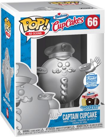 Figurine Funko Pop Icônes de Pub #66 Captain Cupcake - Platine