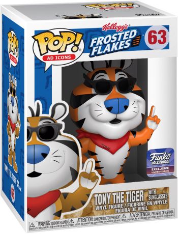 Figurine Funko Pop Icônes de Pub #63 Tony le Tigre avec Lunettes de Soleil