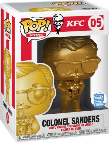 Figurine Funko Pop Icônes de Pub #05 Colonel Sanders KFC - Or