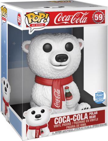 Figurine Funko Pop Icônes de Pub #59 Ours Polaire Coca-Cola - 25 cm