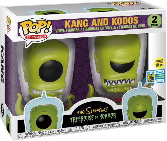 Figurine Pop Les Simpson pas cher Kang Kodos Brillant dans