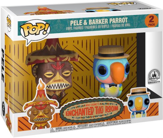 Figurine Funko Pop Parcs Disney  Pele & Barker Parrot - 2 pack