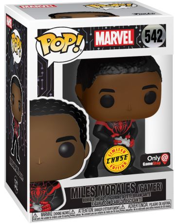 Figurine Funko Pop Marvel Comics #542 Miles Morales (Gamer) [Chase]