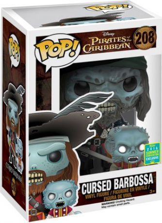 Figurine Funko Pop Pirates des Caraïbes [Disney] #208 Capitaine Barbossa avec Singe - 2 pack