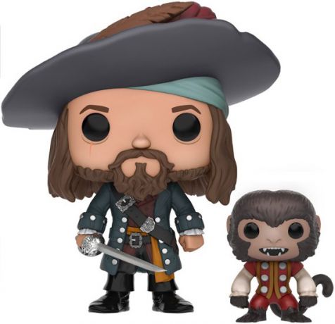 Figurine Funko Pop Pirates des Caraïbes [Disney] #225 Capiaine Barbossa avec Singe