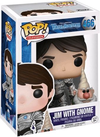 Figurine Funko Pop Chasseurs de Trolls #466 Jim avec Gnome