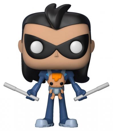 Figurine Funko Pop Teen Titans Go! #599 Robin en Nightwing avec bébé