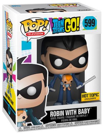 Figurine Funko Pop Teen Titans Go! #599 Robin en Nightwing avec bébé