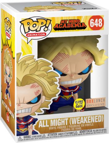 Figurine Funko Pop My Hero Academia #648 All Might (Affaibli) - Brillant dans le noir