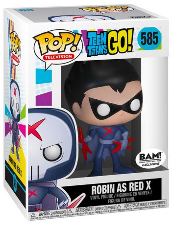 Figurine Funko Pop Teen Titans Go! #585 Robin en Red X - Sans Masque