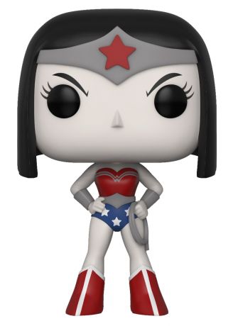 Figurine Funko Pop Teen Titans Go! #335 Raven en Wonder Woman - Niveaux de gris