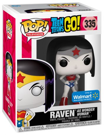 Figurine Funko Pop Teen Titans Go! #335 Raven en Wonder Woman - Niveaux de gris