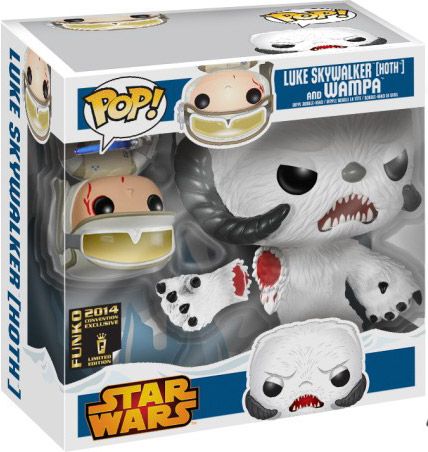 Figurine Funko Pop Star Wars 5 : L'Empire Contre-Attaque Luke Skywalker (Hoth) & Wampa - 2 pack