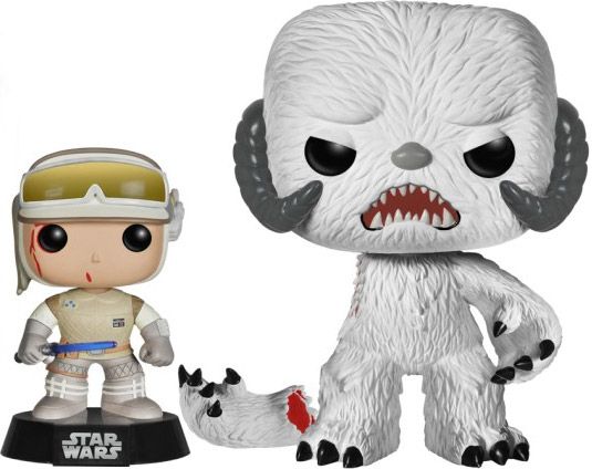 Figurine Funko Pop Star Wars 5 : L'Empire Contre-Attaque Luke Skywalker (Hoth) & Wampa - 2 pack