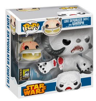 Figurine Funko Pop Star Wars 5 : L'Empire Contre-Attaque Luke Skywalker (Hoth) & Wampa - 2 pack