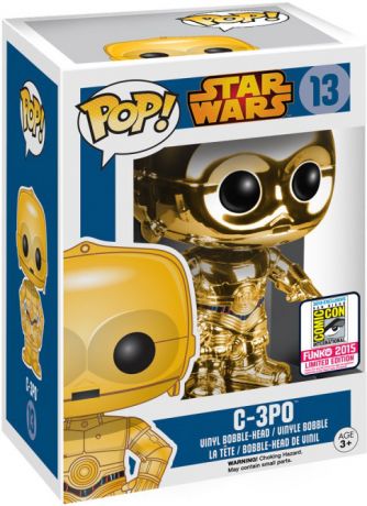 Figurine Funko Pop Star Wars 1 : La Menace fantôme #13 C-3PO - Métallique Or