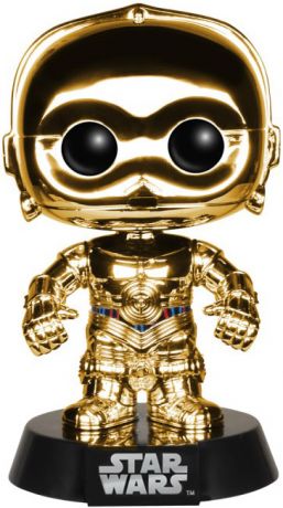 Figurine Funko Pop Star Wars 1 : La Menace fantôme #13 C-3PO - Métallique Or