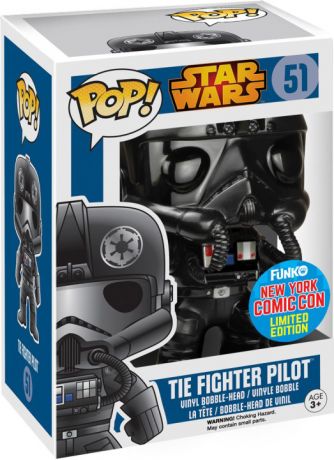 Figurine Funko Pop Star Wars 1 : La Menace fantôme #51 Tie Fighter Pilot - Chromé