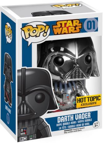 Figurine Funko Pop Star Wars 1 : La Menace fantôme #01 Dark Vador - Chrome