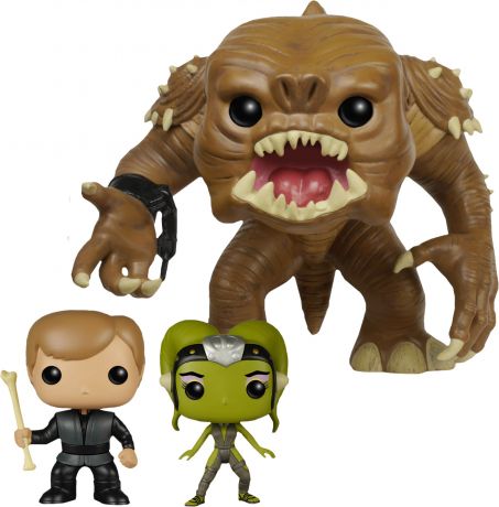 Figurine Funko Pop Star Wars 6 : Le Retour du Jedi Rancor avec Luke Skywalker & Esclave Oola - 3 pack