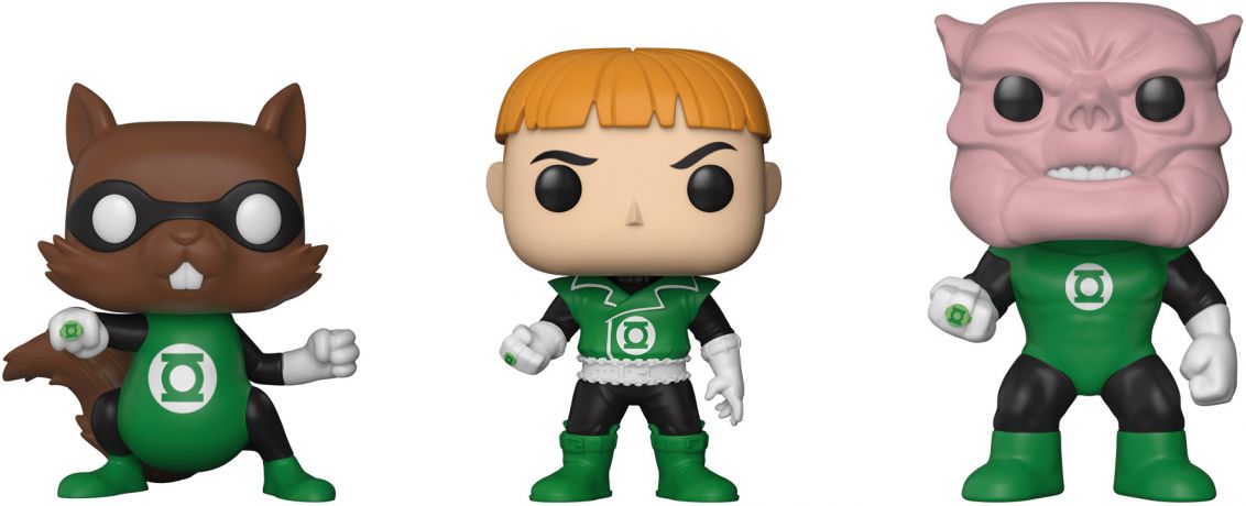 Figurine Funko Pop Green Lantern Ch'p, Guy Gardner & Kilowog - 3 pack