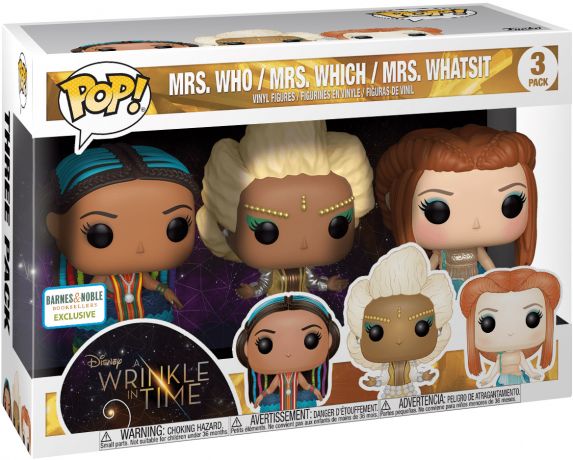 Figurine Funko Pop Un raccourci dans le temps [Disney] Mme Quiproquo, Mme Quidam & Mme Qui - 3 pack