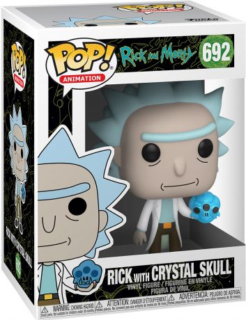 Figurine Funko Pop Rick et Morty #692 Rick avec Crâne de Crystal 