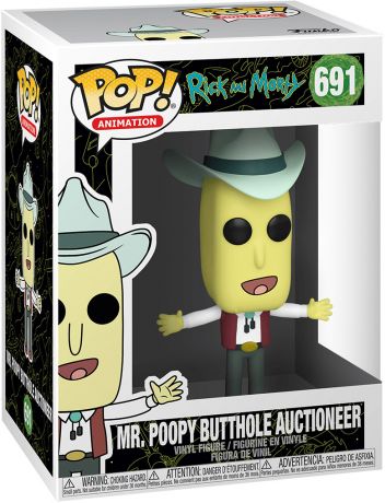 Figurine Funko Pop Rick et Morty #691 Commissaire-priseur M. Poopy Butthole