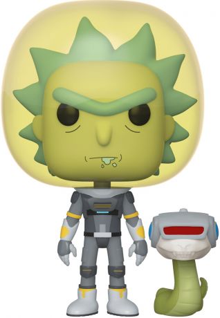 Figurine Funko Pop Rick et Morty #689 Rick le Cosmonaute avec Serpent - 2 pack