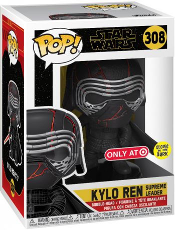 Figurine Funko Pop Star Wars 9 : L'Ascension de Skywalker #308 Kylo Ren Supreme Leader - Brillant dans le noir