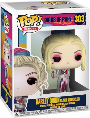 Figurine Funko Pop Birds of Prey Harley Quinn [DC] #303 Harley Quinn Black Mask Club