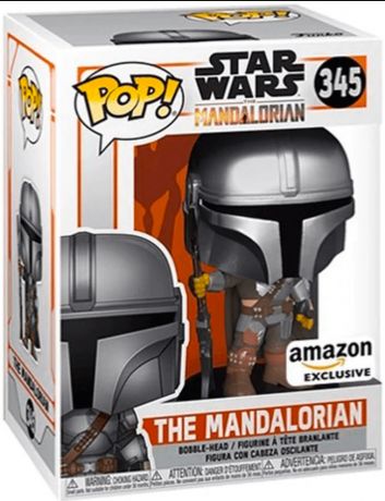 Figurine Funko Pop Star Wars : Le Mandalorien #345 Le Mandalorien - Chromé