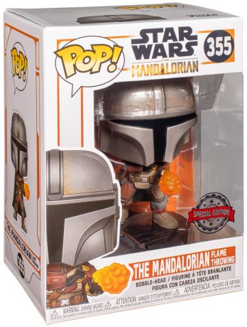 Figurine Funko Pop Star Wars : Le Mandalorien #355 The Mandalorian Lance de Flammes