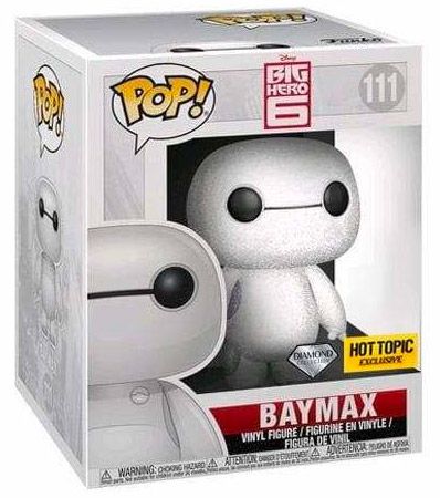 Figurine Funko Pop Les Nouveaux Héros [Disney] #111 Baymax - Pailleté & 15 cm