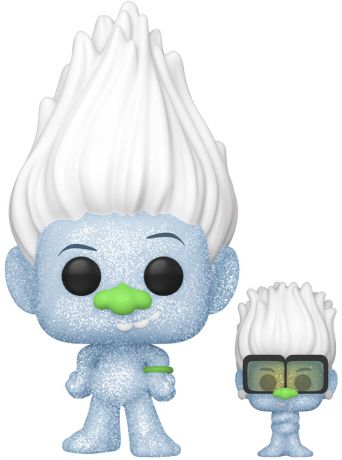 Figurine Funko Pop Les Trolls #882 Guy Diamond & Tiny Diamond - Pailleté