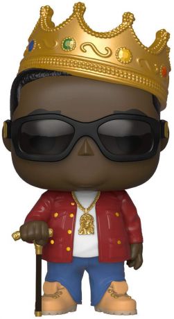 Figurine Funko Pop Notorious B.I.G #82 Notorious B.I.G. avec Couronne (Veste Rouge)