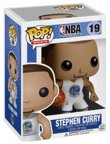 Figurine Funko Pop NBA #19 Stephen Curry - Golden State Warriors - Maillot Blanc