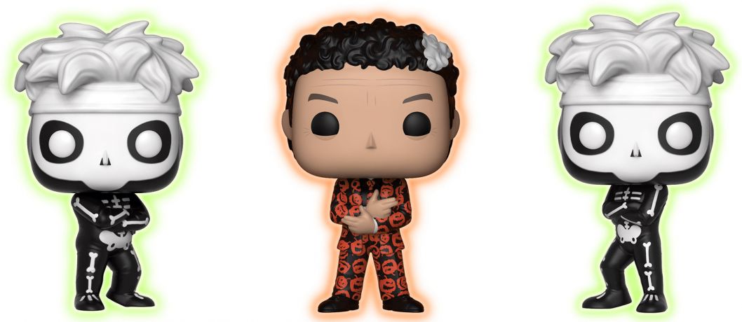 Figurine Funko Pop Saturday Night Live David S. Pumpkins avec Squelettes - Brillant dans le noir - 3 pack