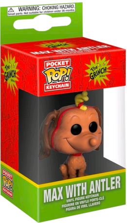 Figurine Funko Pop Le Grinch Max avec Ramure - Porte-clés
