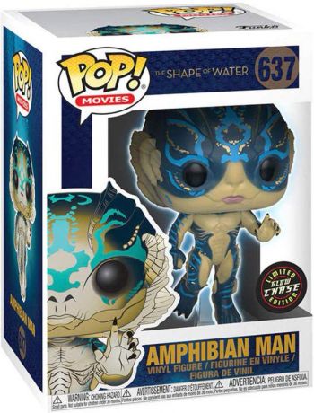 Figurine Funko Pop La Forme de l'eau #637 Homme Amphibien - Brillant dans le noir [Chase]